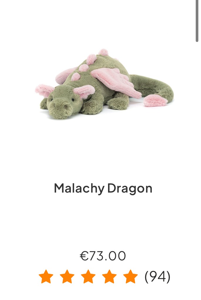 malachy dragon jellycat ππ