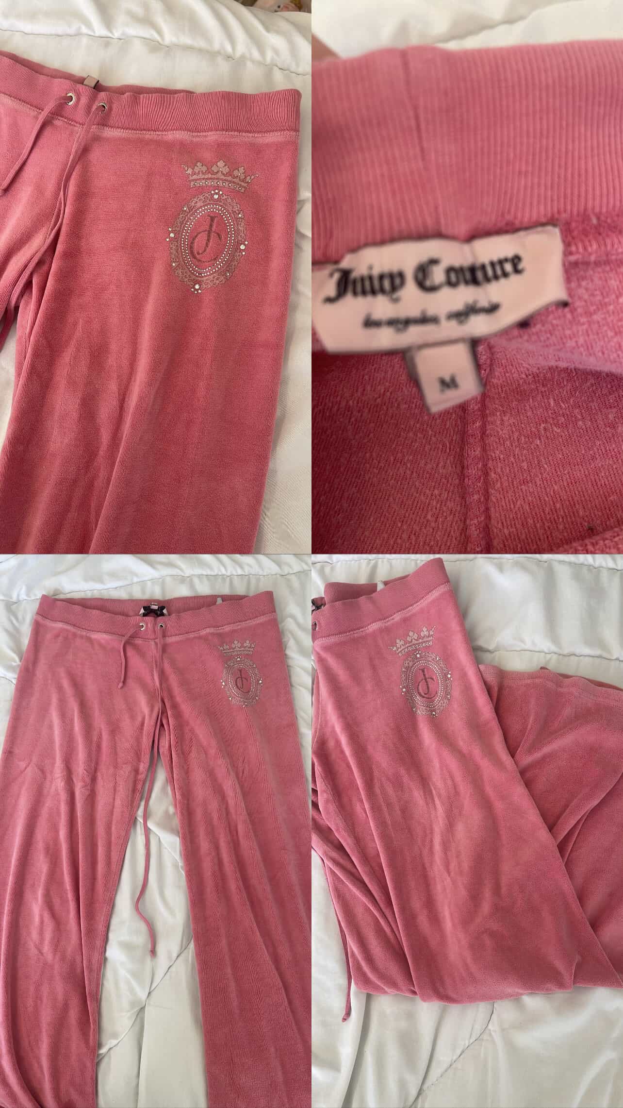 pink juicy couture pants- size medium