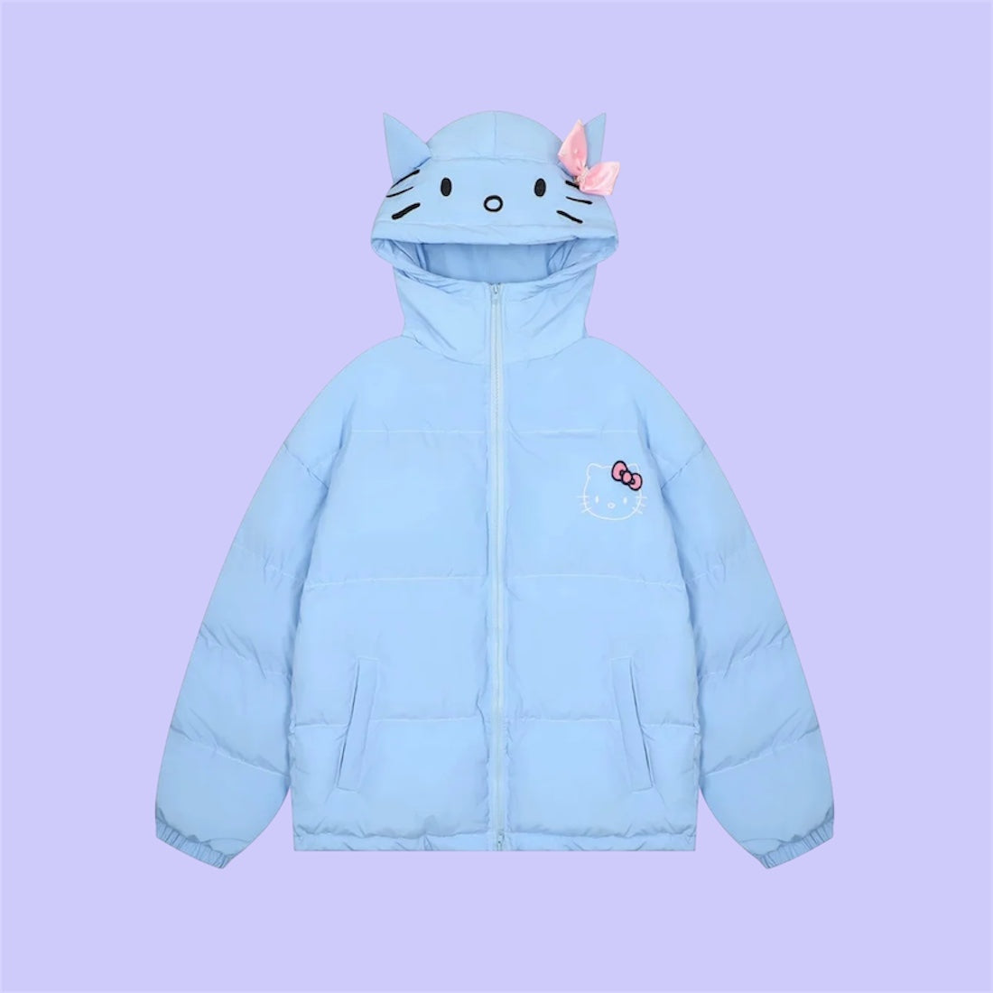 hello kitty blue puffer jacket