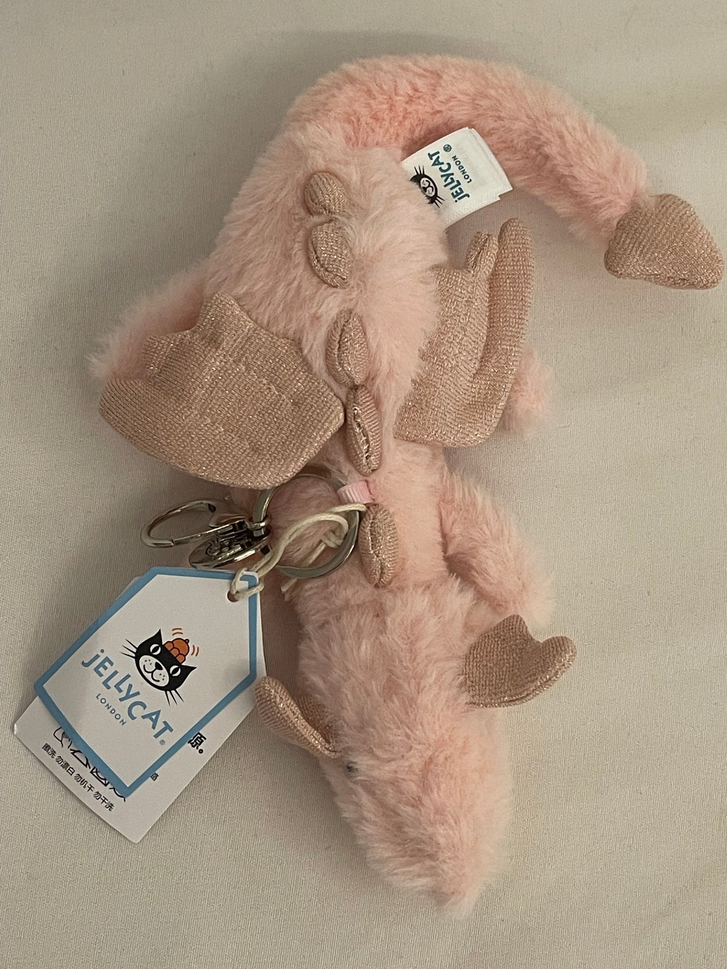 rose dragon jellycat keychain