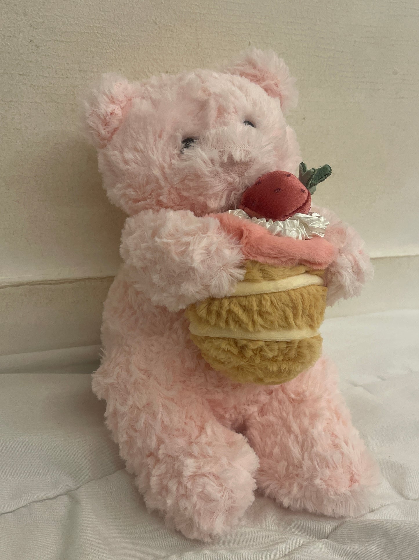 leola bear with strawberry cake jellycat🍓🍰