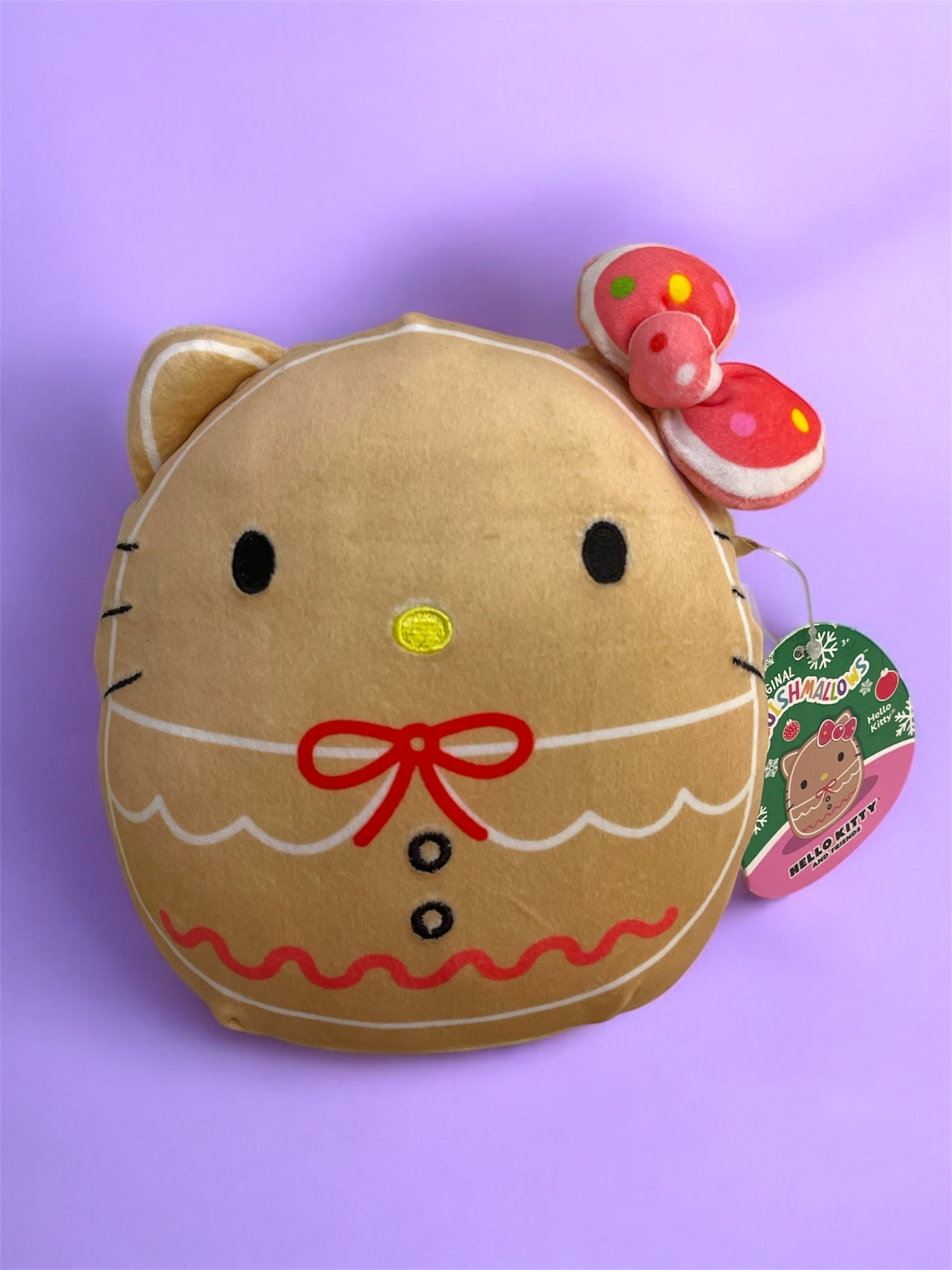 hello kitty gingerbread squishmallow (mini)- original sanrio