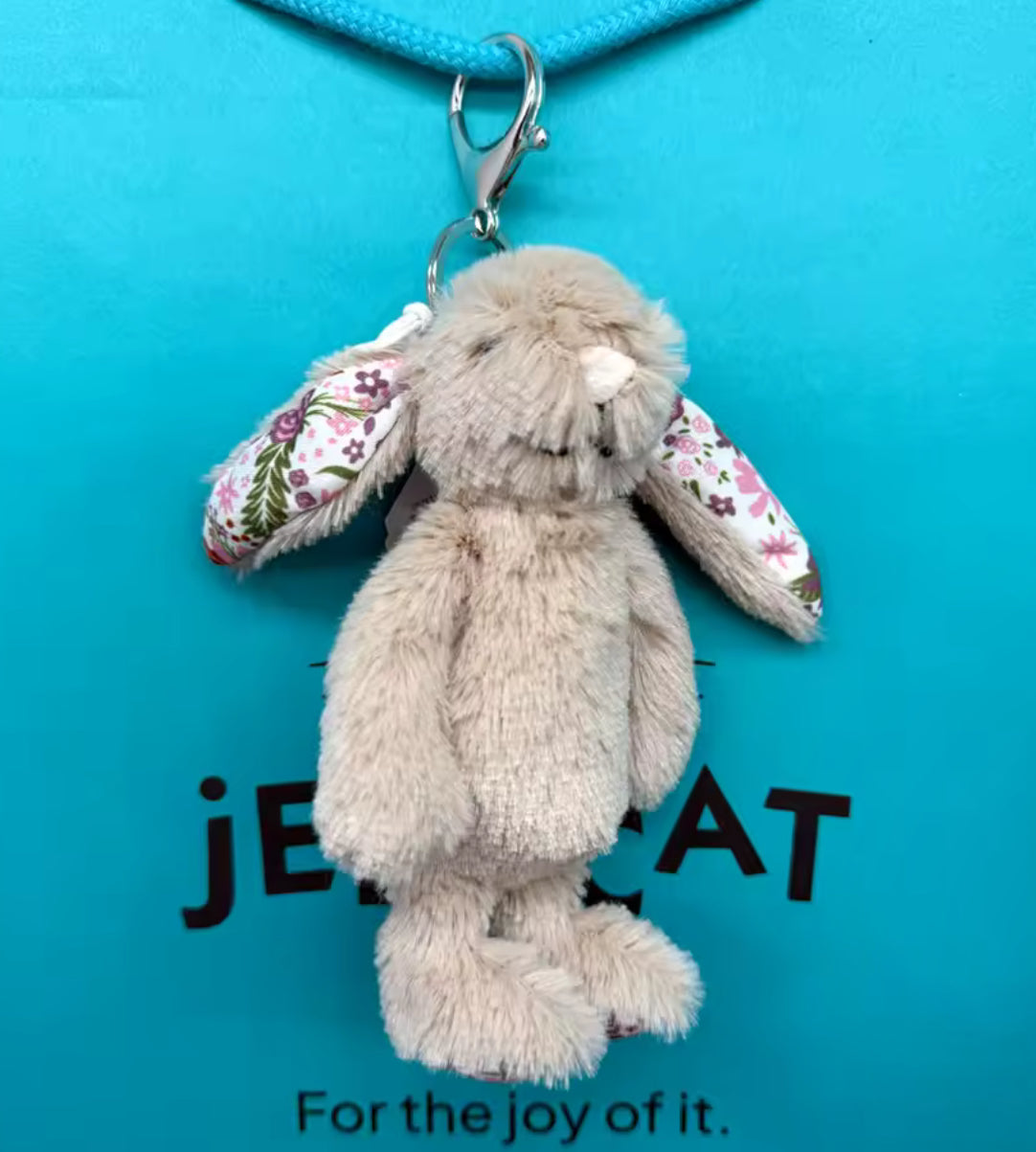 mini bunny jellycat keychain