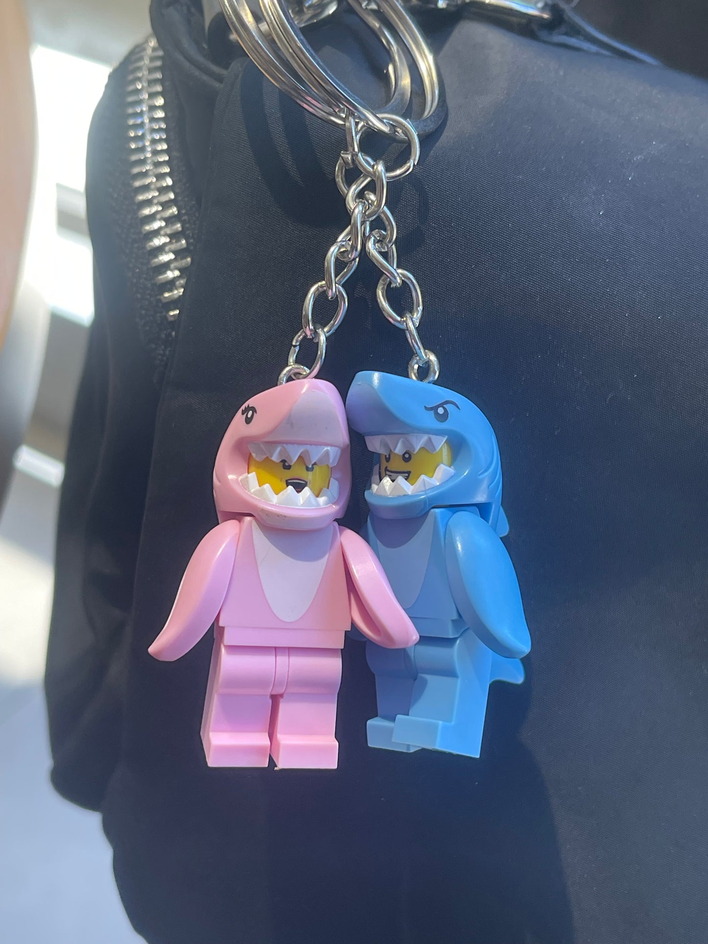 matching shark keychains ( 2 pcs)