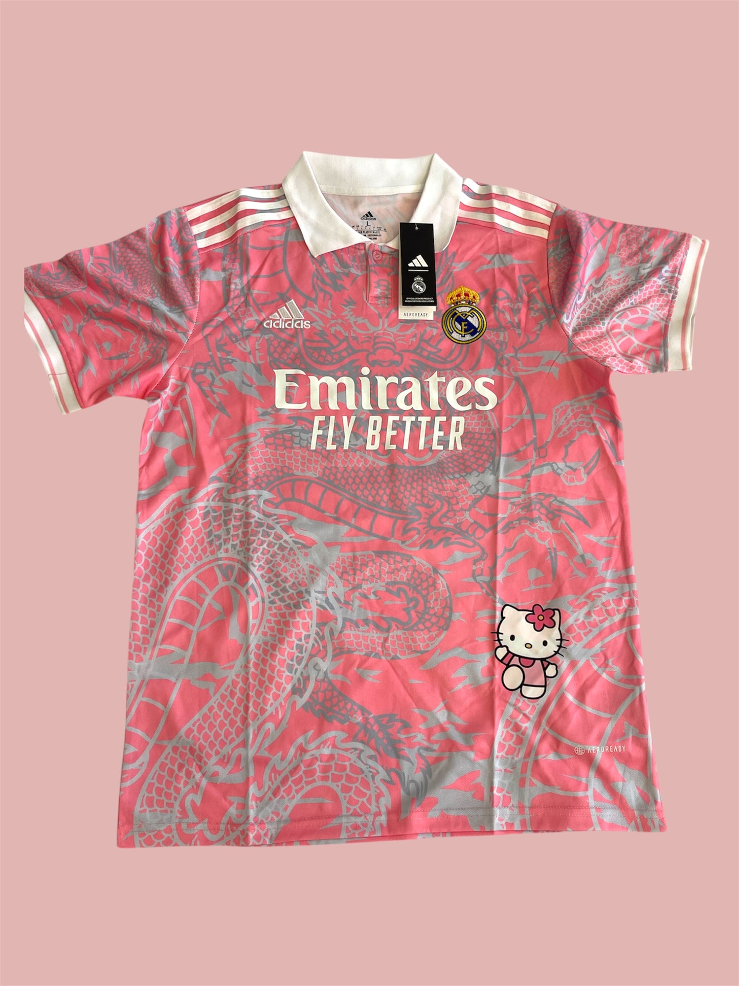 real madrid x hello kitty pink jersey