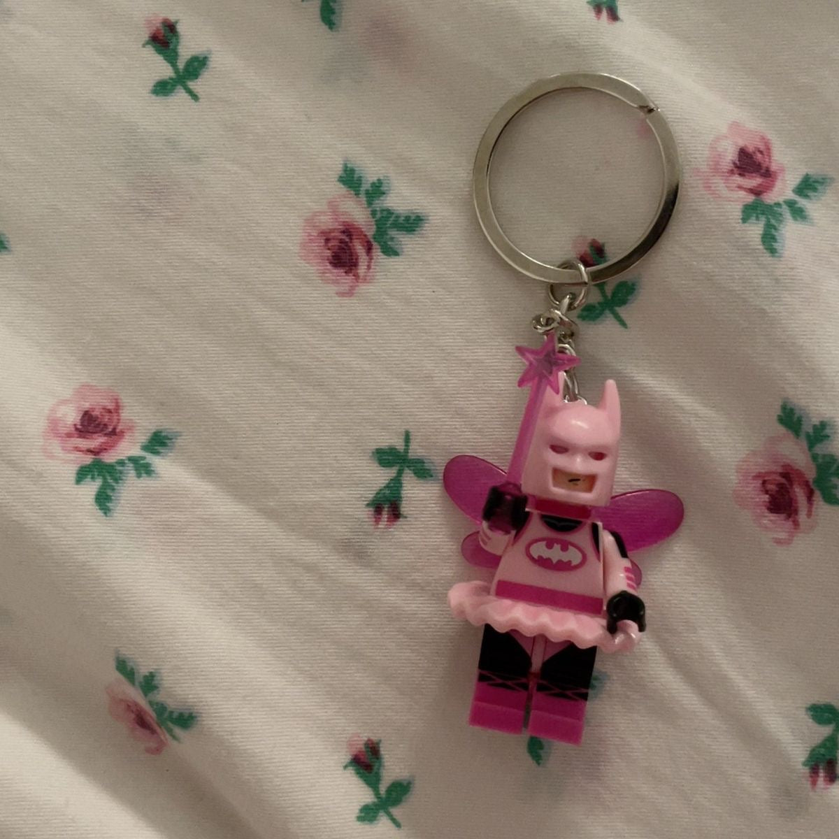 pink batman keychain