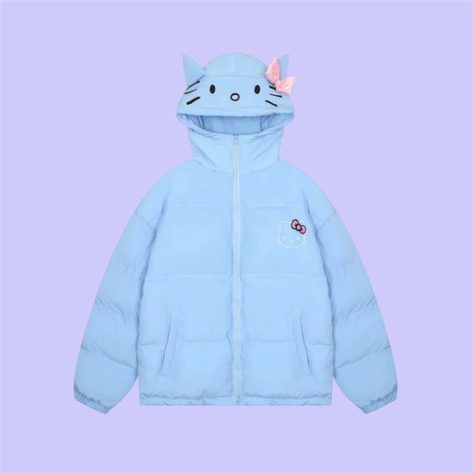 hello kitty blue puffer jacket