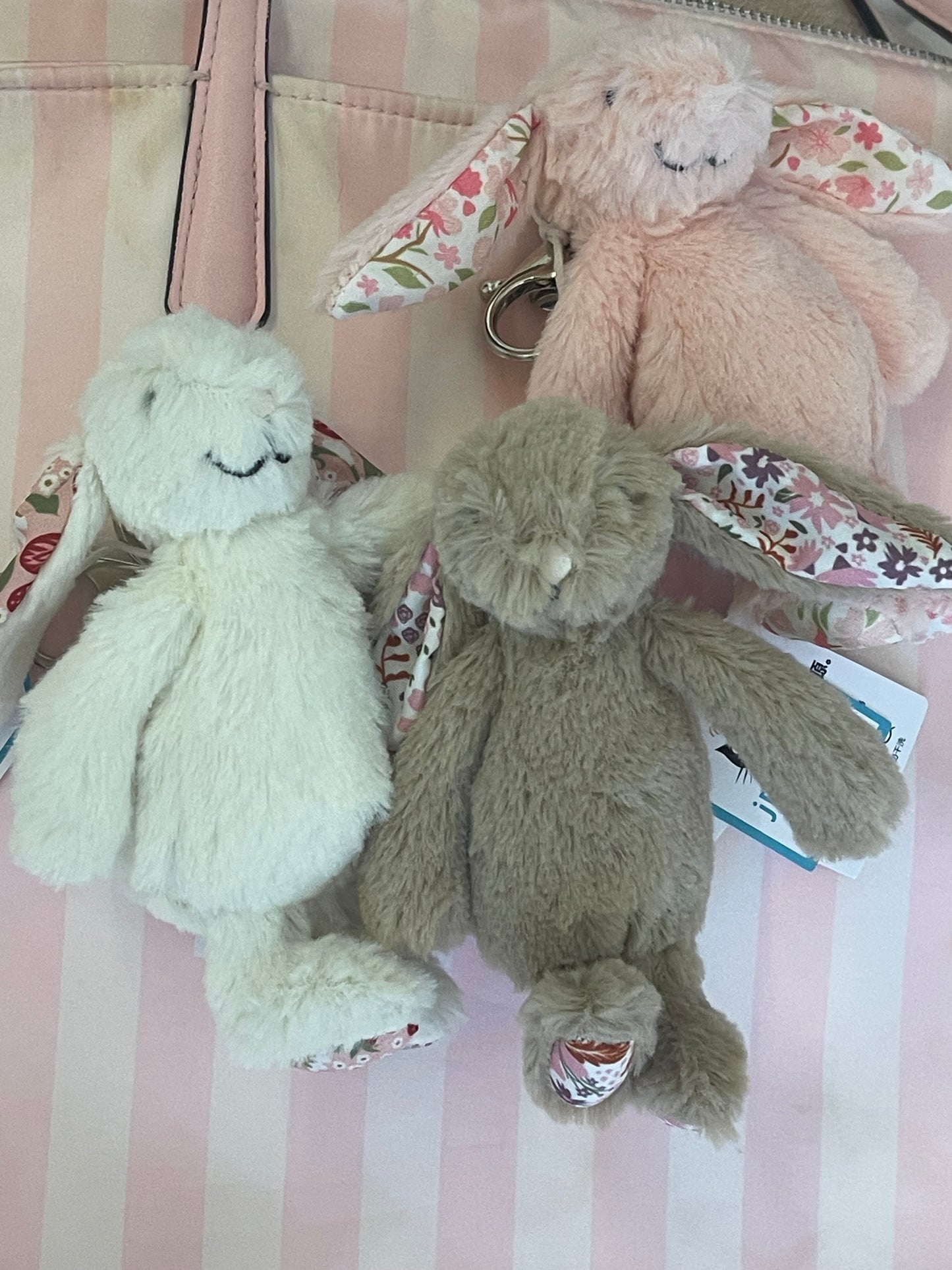 mini bunny jellycat keychain