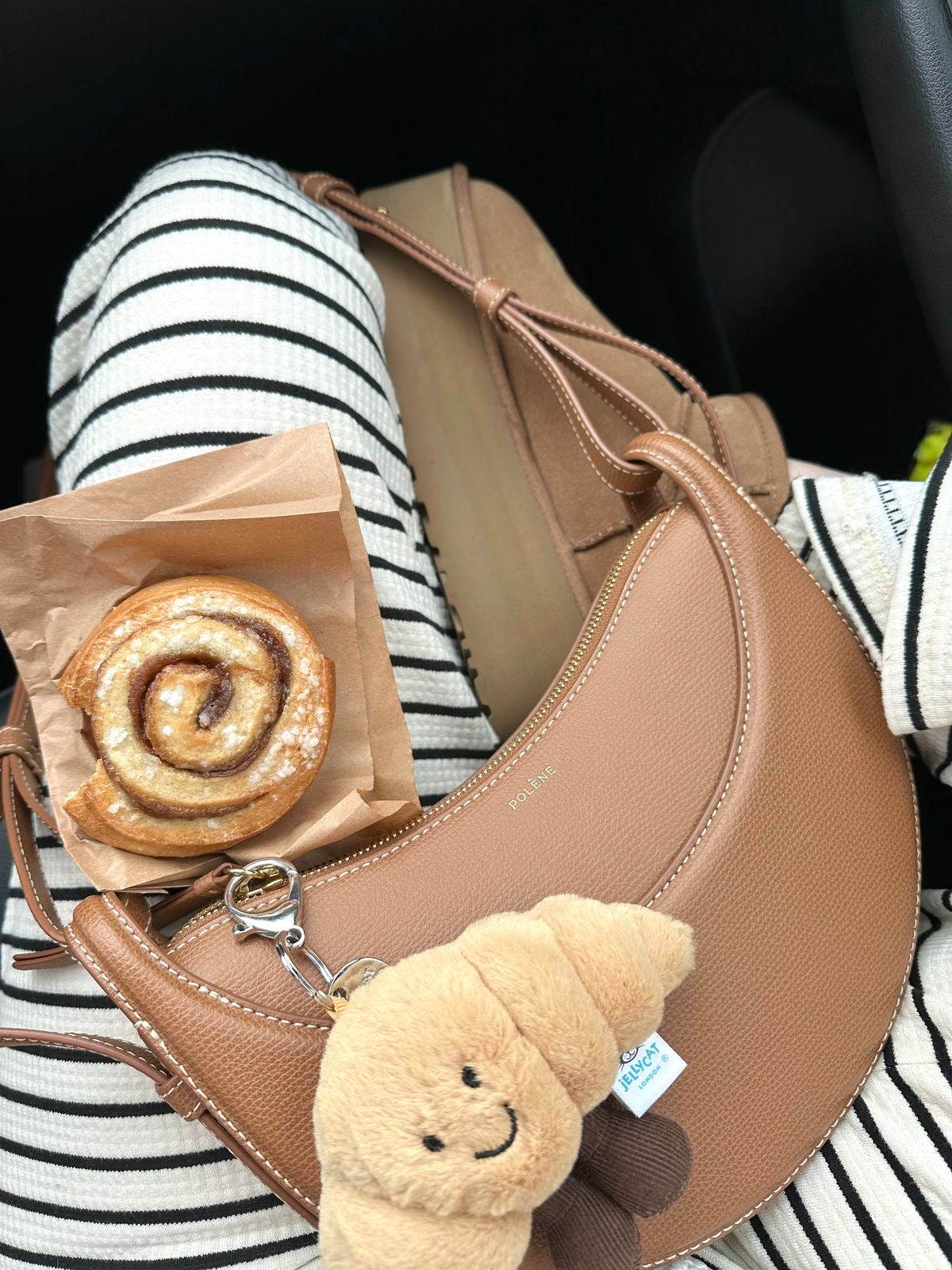 croissant jellycat keychain