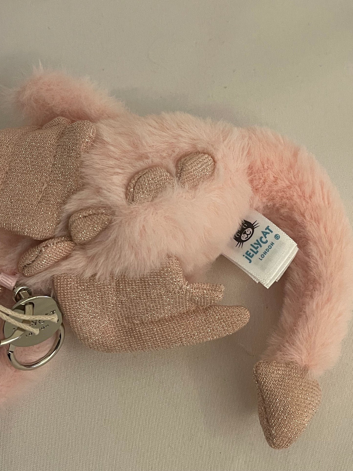 rose dragon jellycat keychain