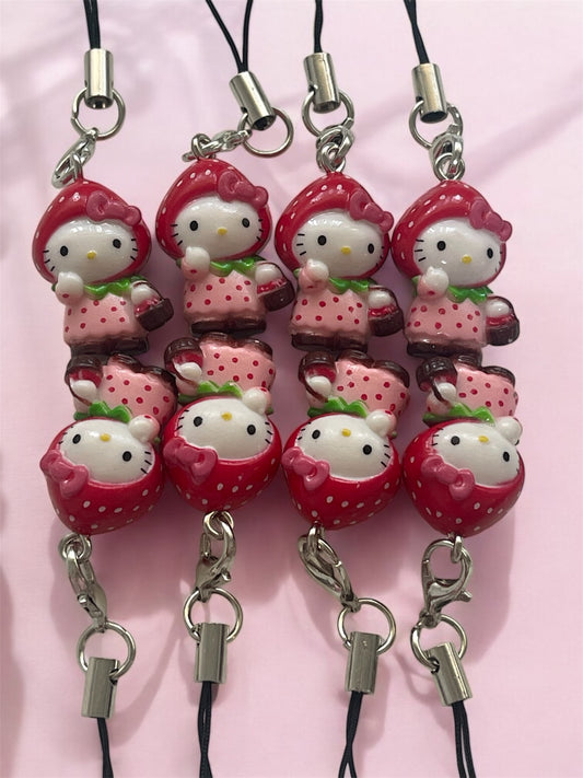 strawberry phone charm