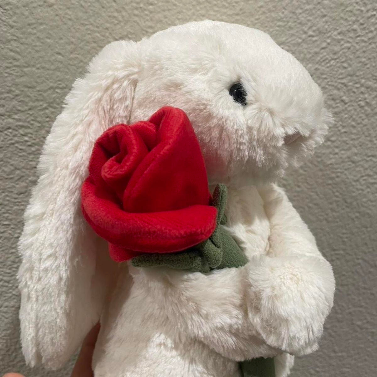 bunny with rose jellycat