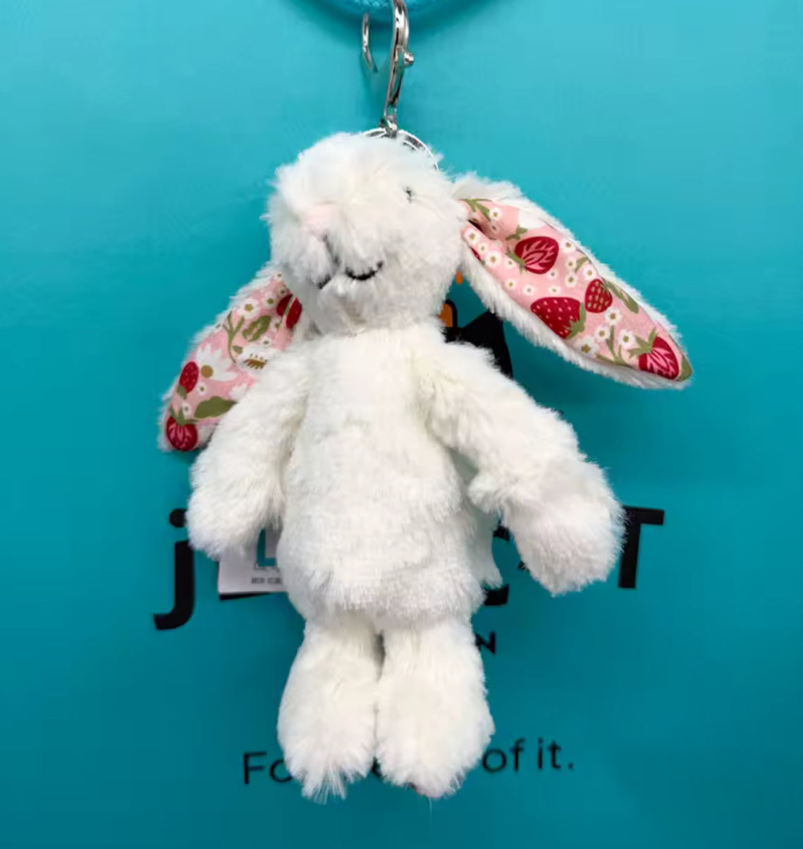 mini bunny jellycat keychain