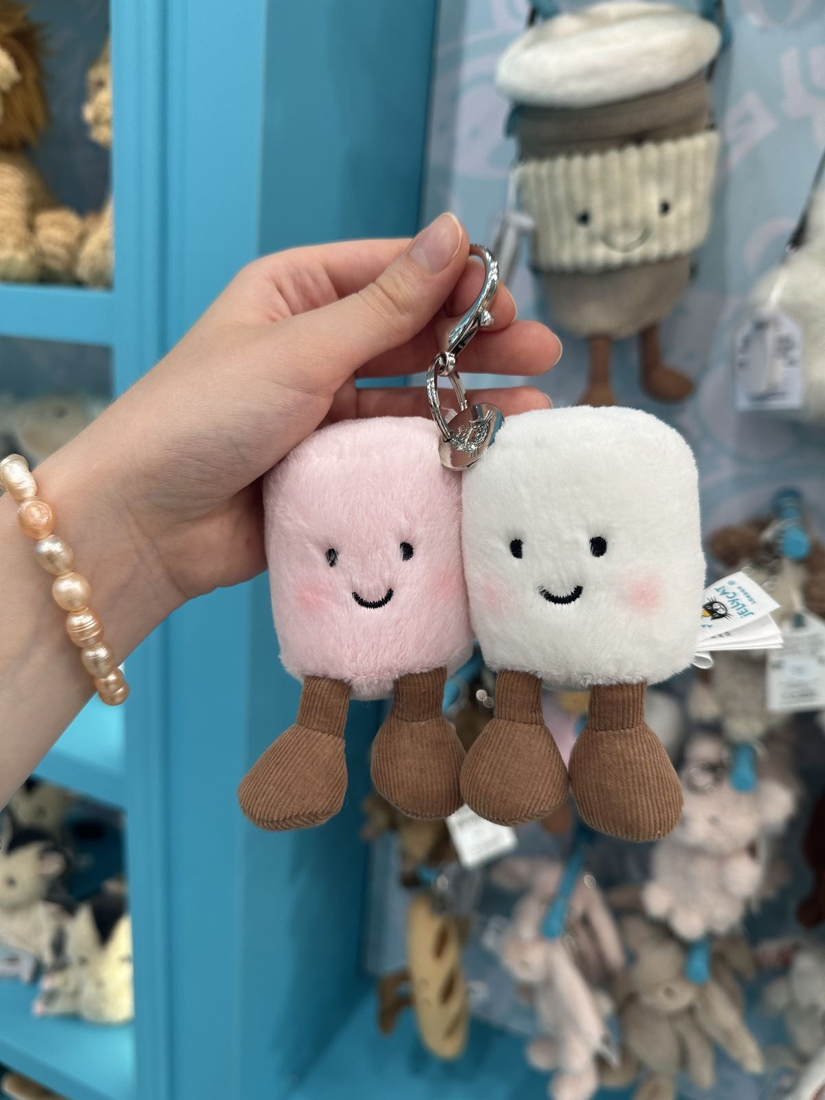 jellycat marshmallow keychain