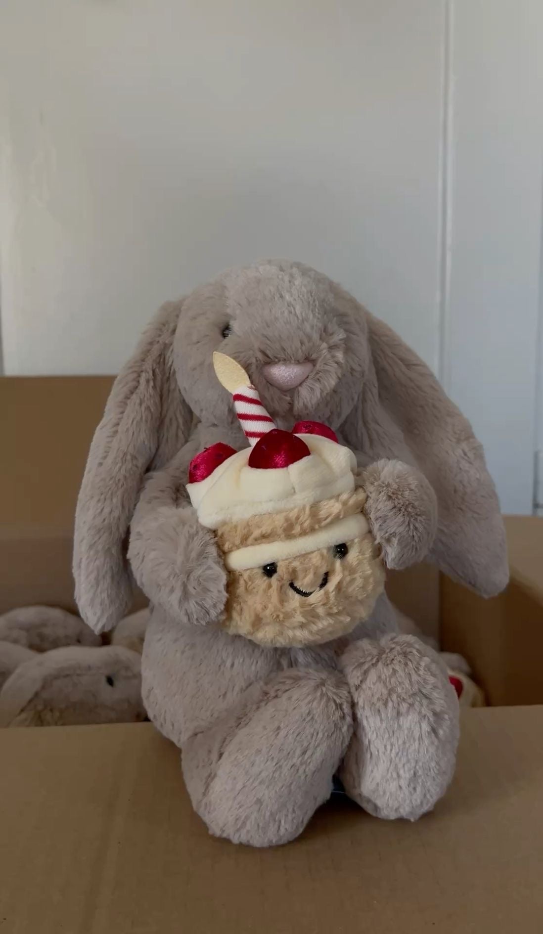 bunny ‘birthday ‘ jellycat plushie