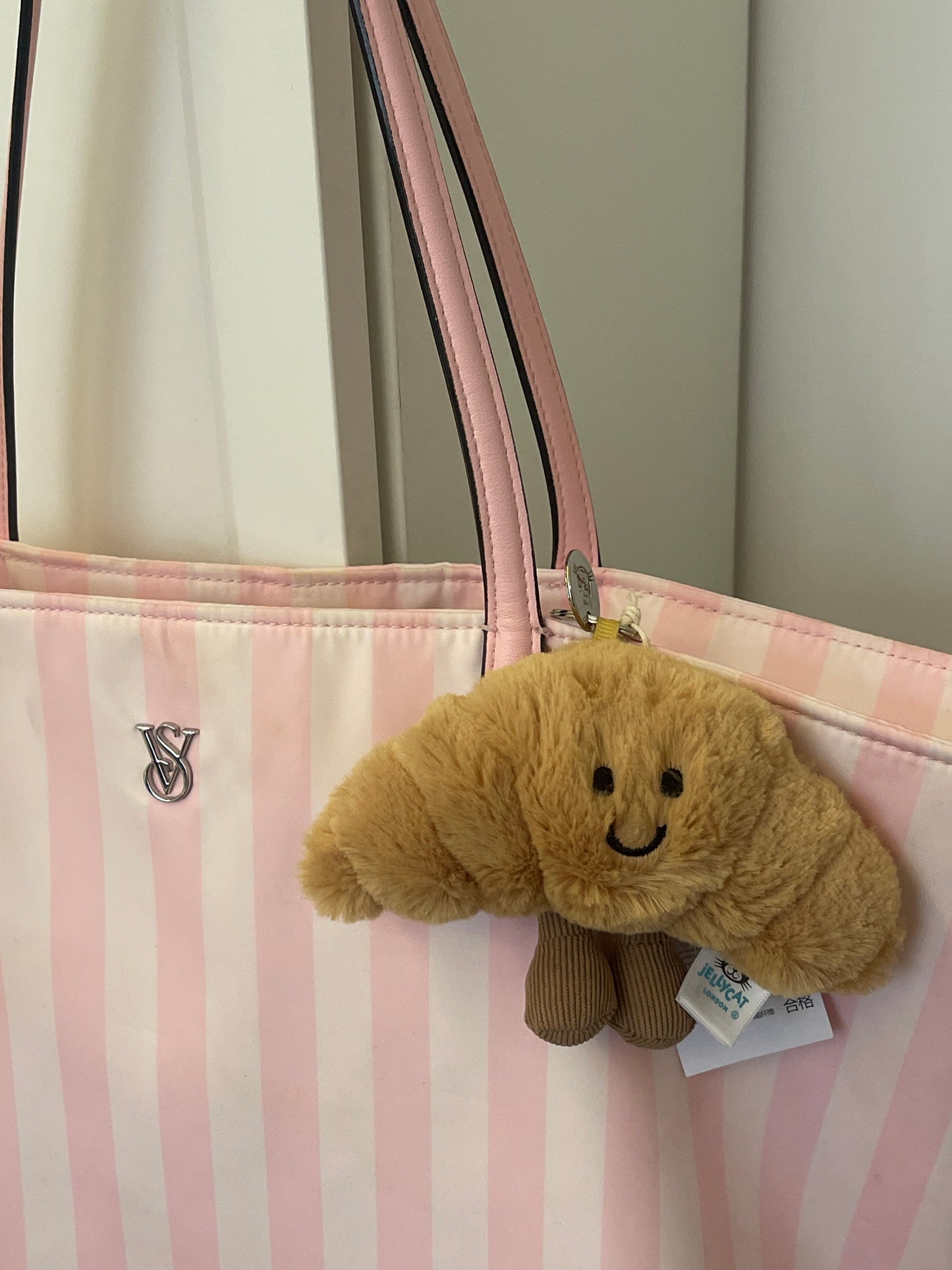 croissant jellycat keychain