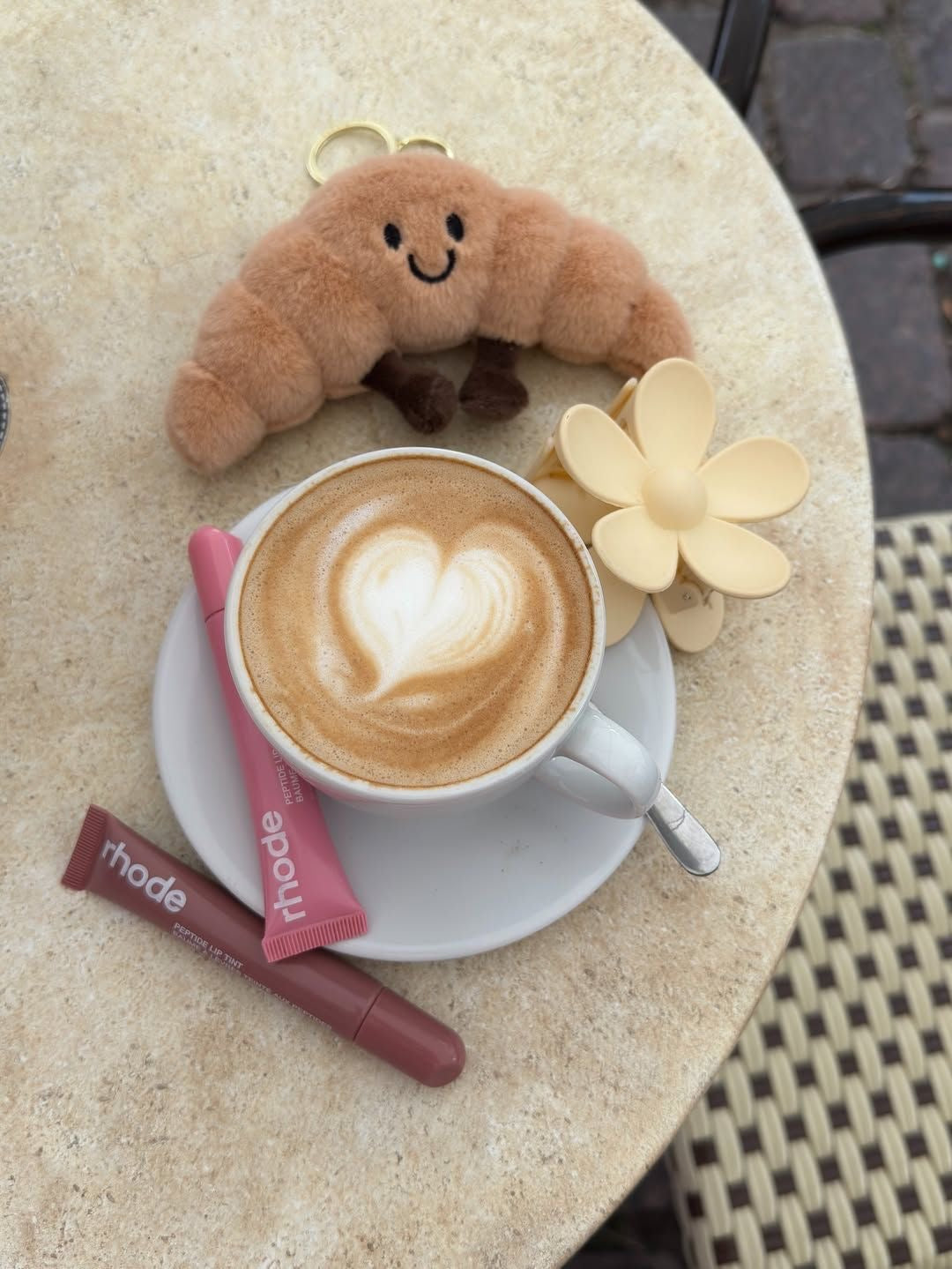 croissant jellycat keychain