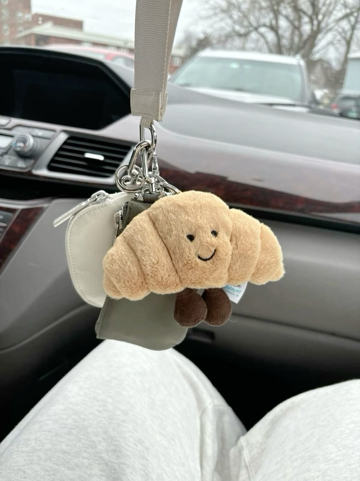 croissant jellycat keychain