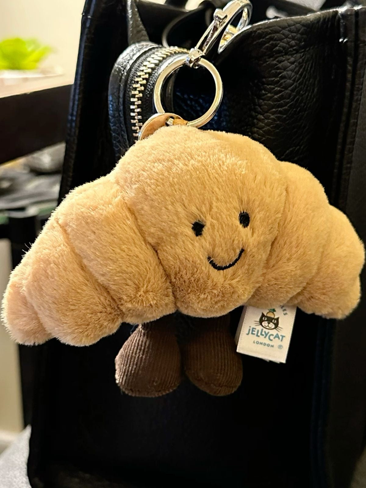 croissant jellycat keychain