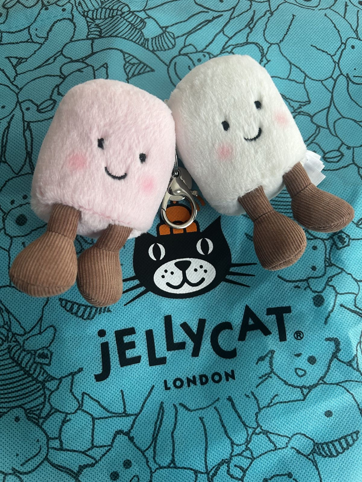 jellycat marshmallow keychain