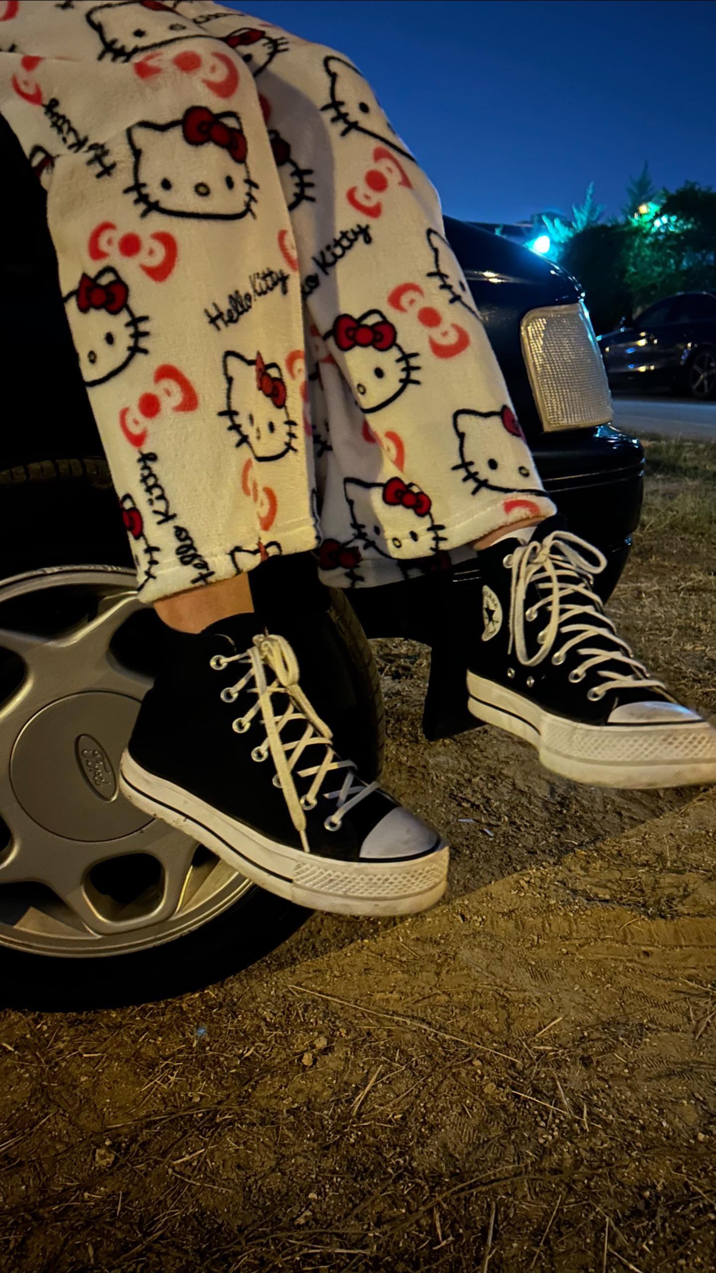 hello kitty white pj pants