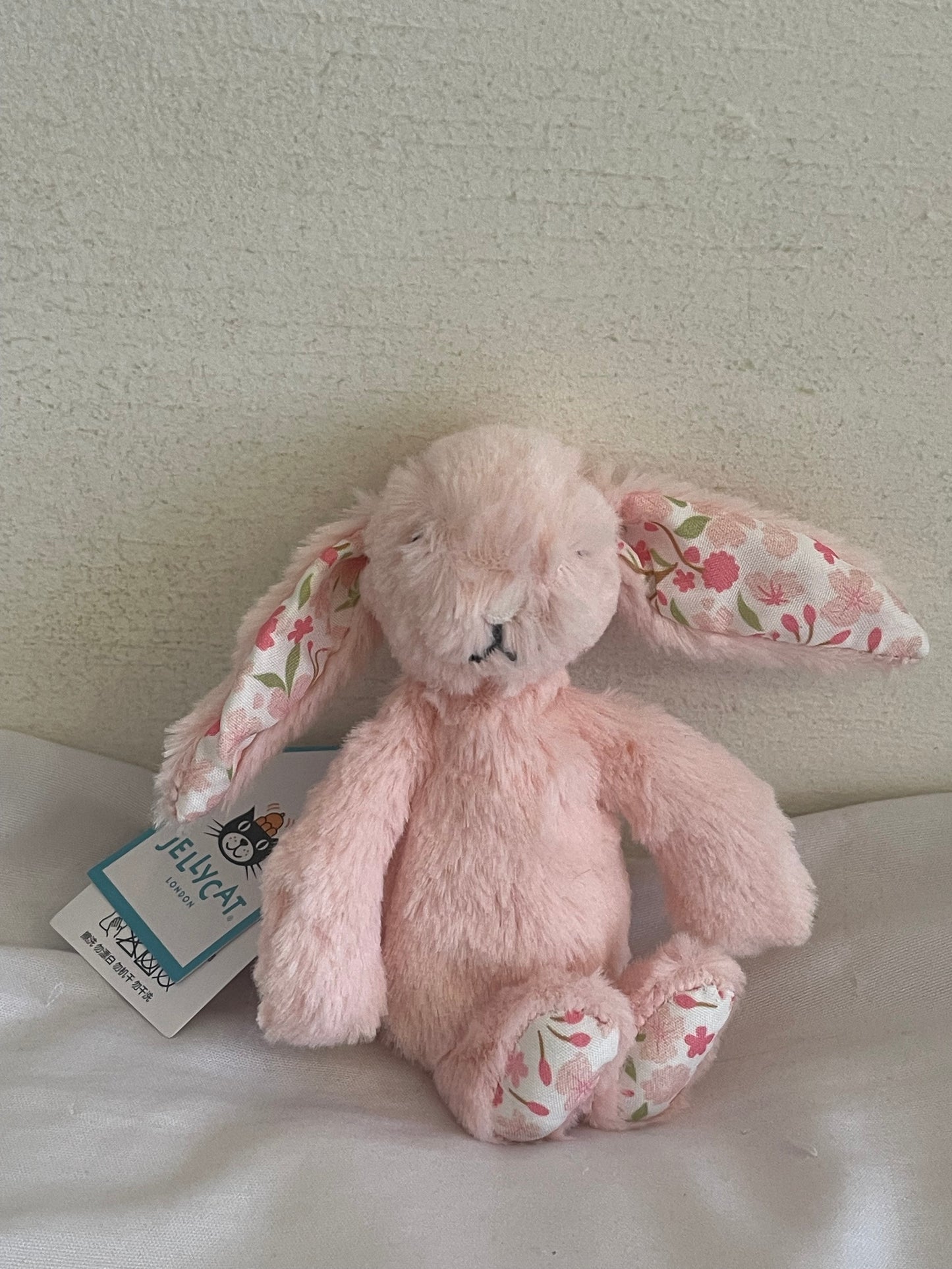 mini bunny jellycat keychain
