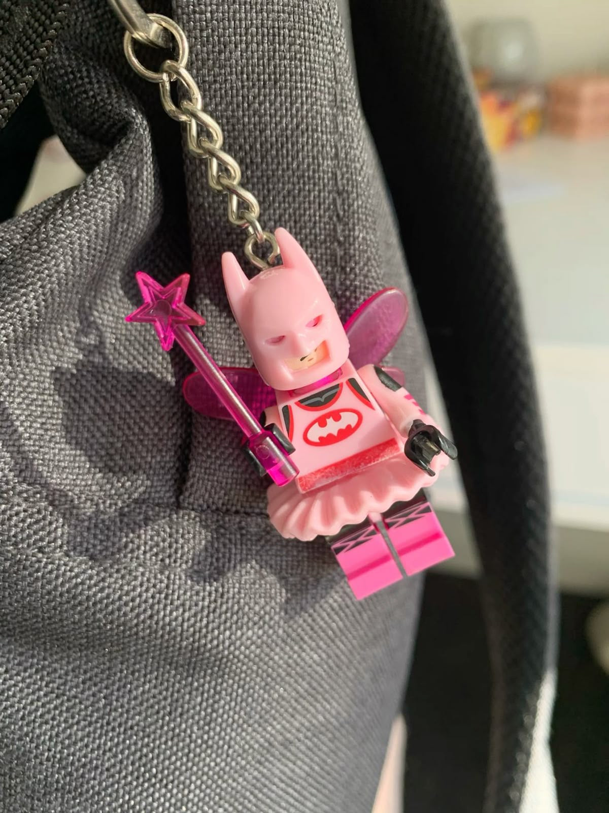 pink batman keychain