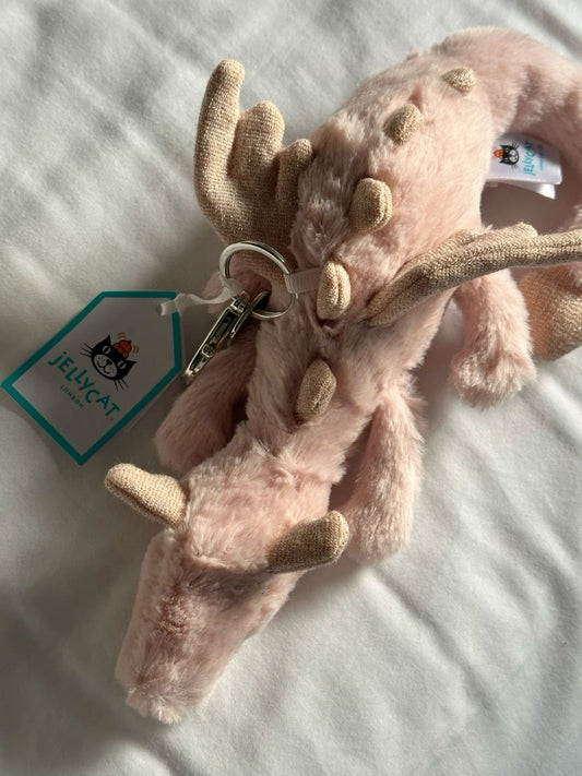 rose dragon jellycat keychain