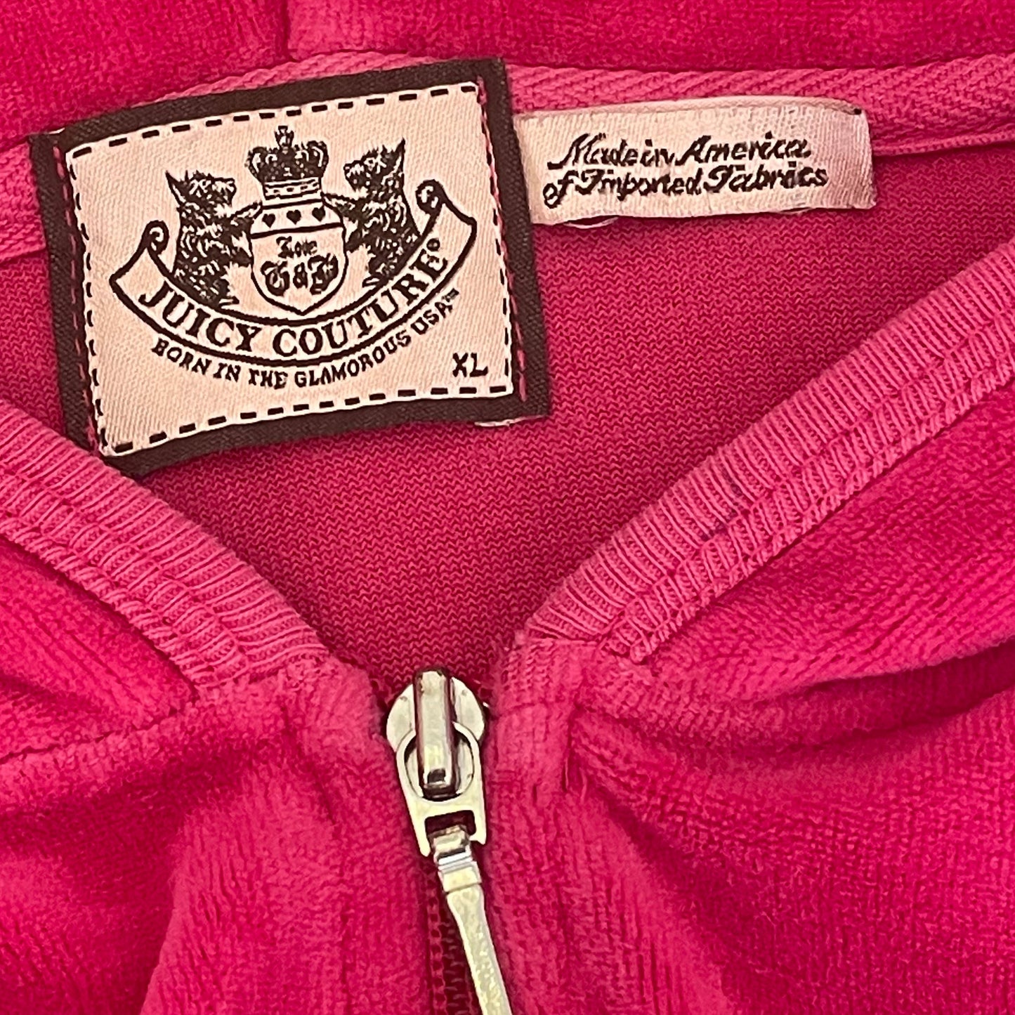 pink juicy couture zip up- size xl