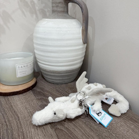 snow dragon jellycat keychain ❄️