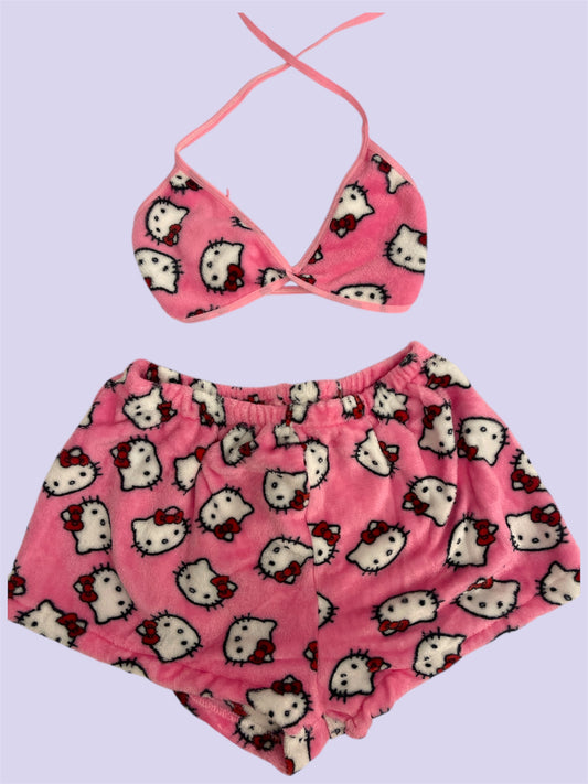 hello kitty pink pj set