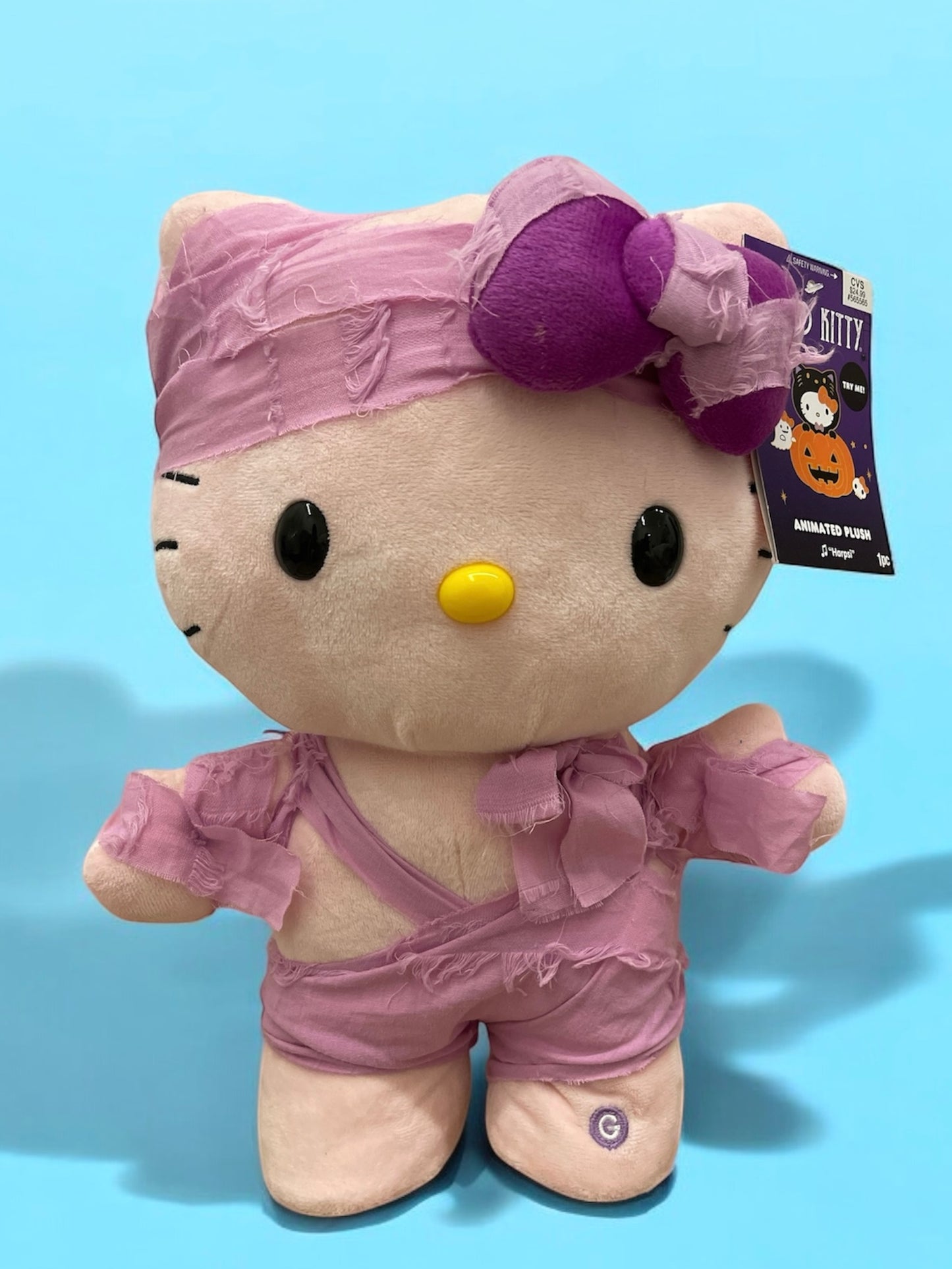halloween mummy animated stepper plush ( she dances ) - original sanrio