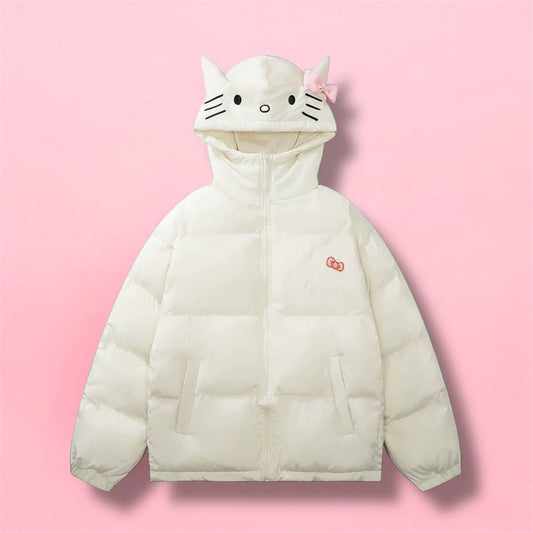 hello kitty white puffer jacket