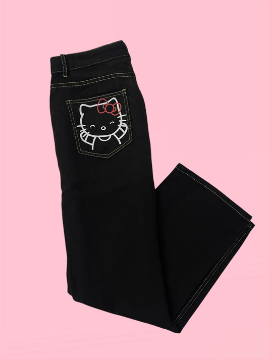 hello kitty black jeans