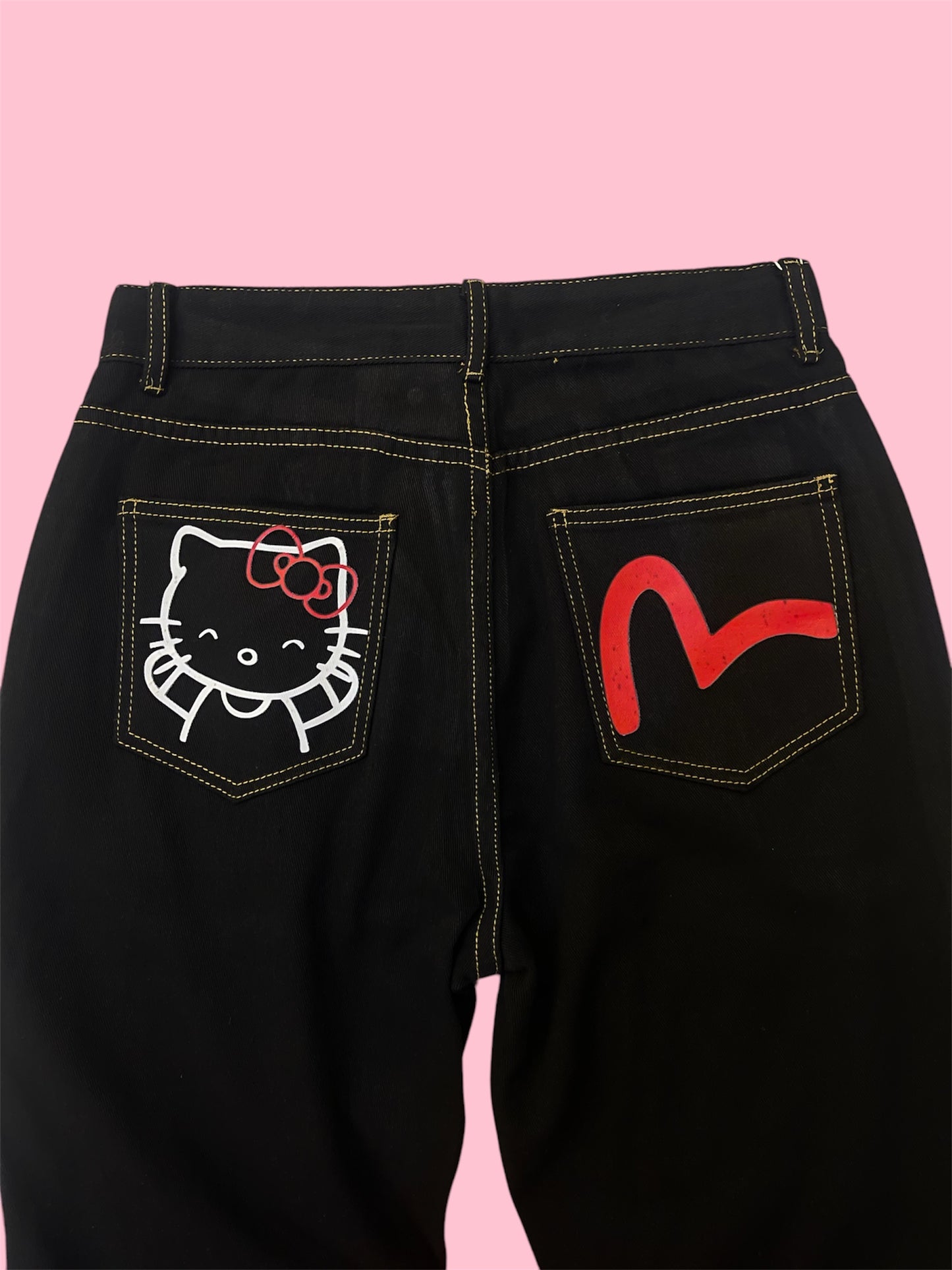 hello kitty black jeans
