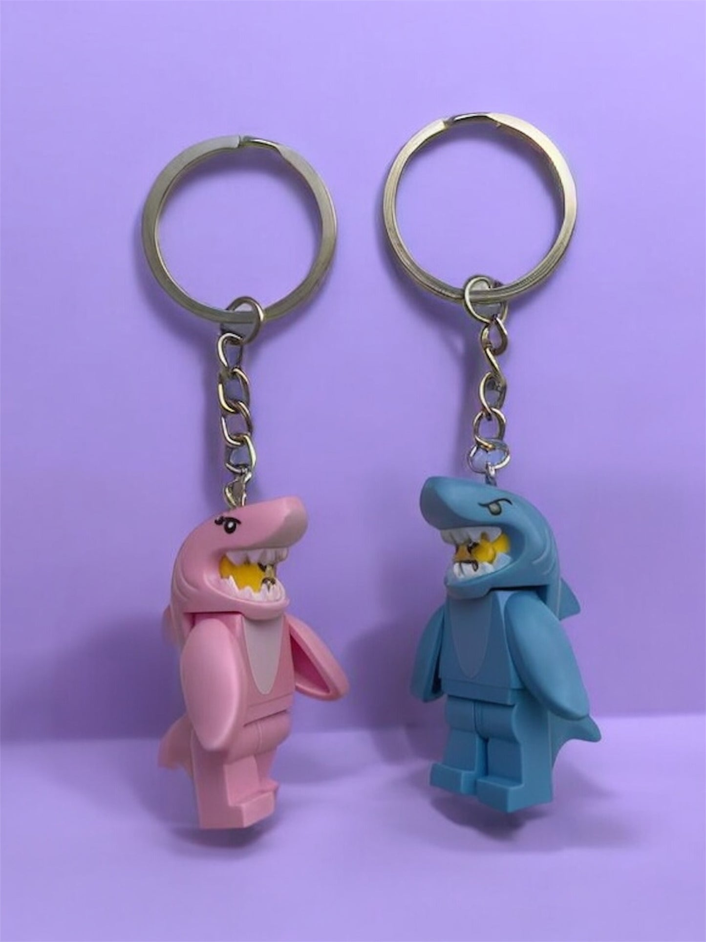 matching shark keychains ( 2 pcs)