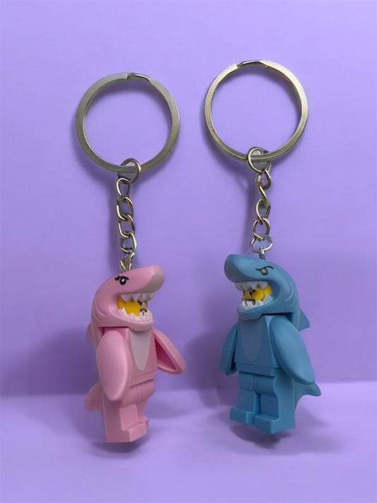 matching shark keychains ( 2 pcs)